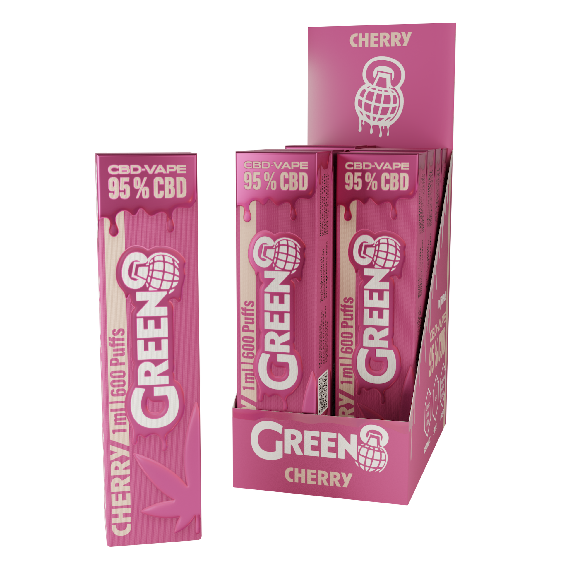 Green8 - Cherry - CBD Vape 1ml